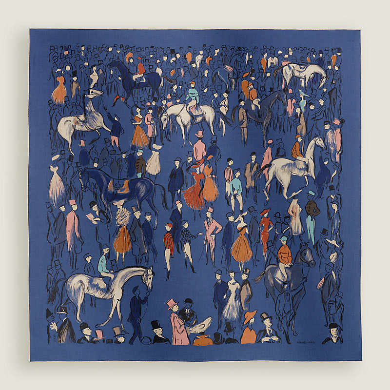 Paddock shawl 140 - Grey | Hermès USA